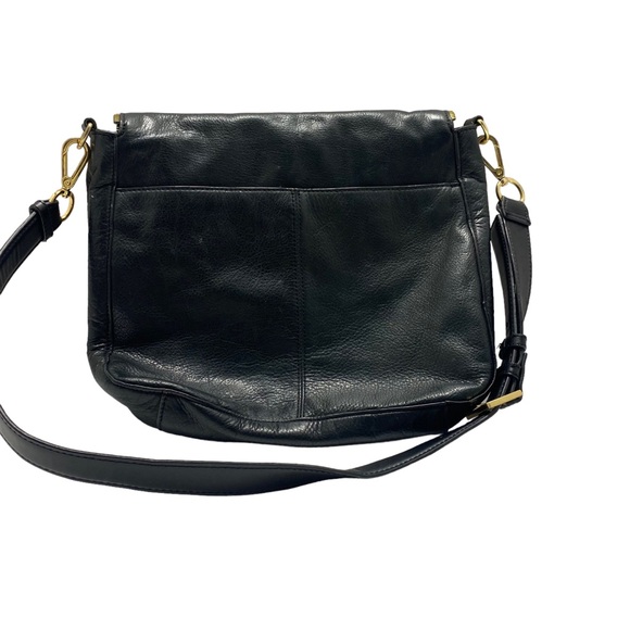Margot Black Leather Classy Minimalist Handbag - Picture 3 of 6